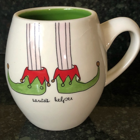 Rae Dunn “M” by Magenta Elf Santa Helper Round Mug - Picture 1 of 8